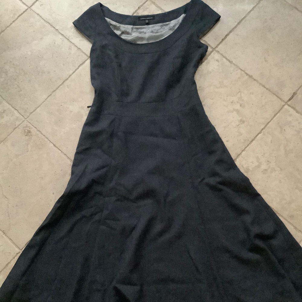 Laura Ashley Grey Fit and Flare Dress